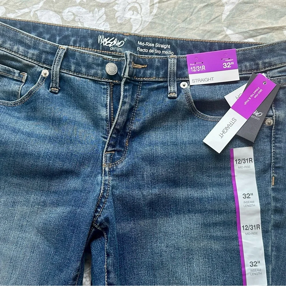 Mid Rise Straight Jeans - Picture 2 of 3